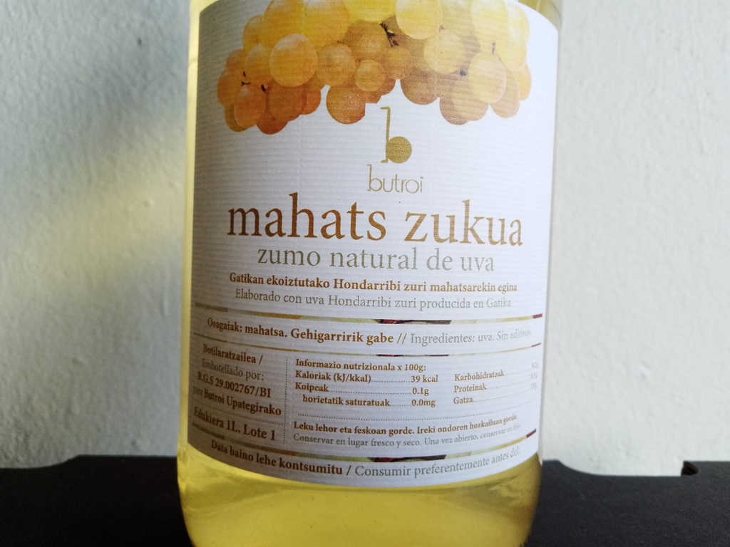 Mahats zukua Kutxa (6 botila) Caja Zumo de uva