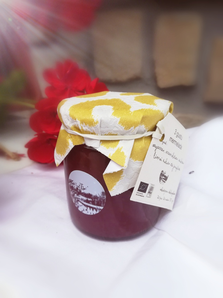 [OLATXU] (EKO) mermelada 3 gustu (sagarra, erremolatxa eta jengibrea) (270gr)